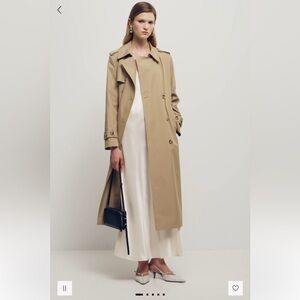 MANGO double breasted cotton trench